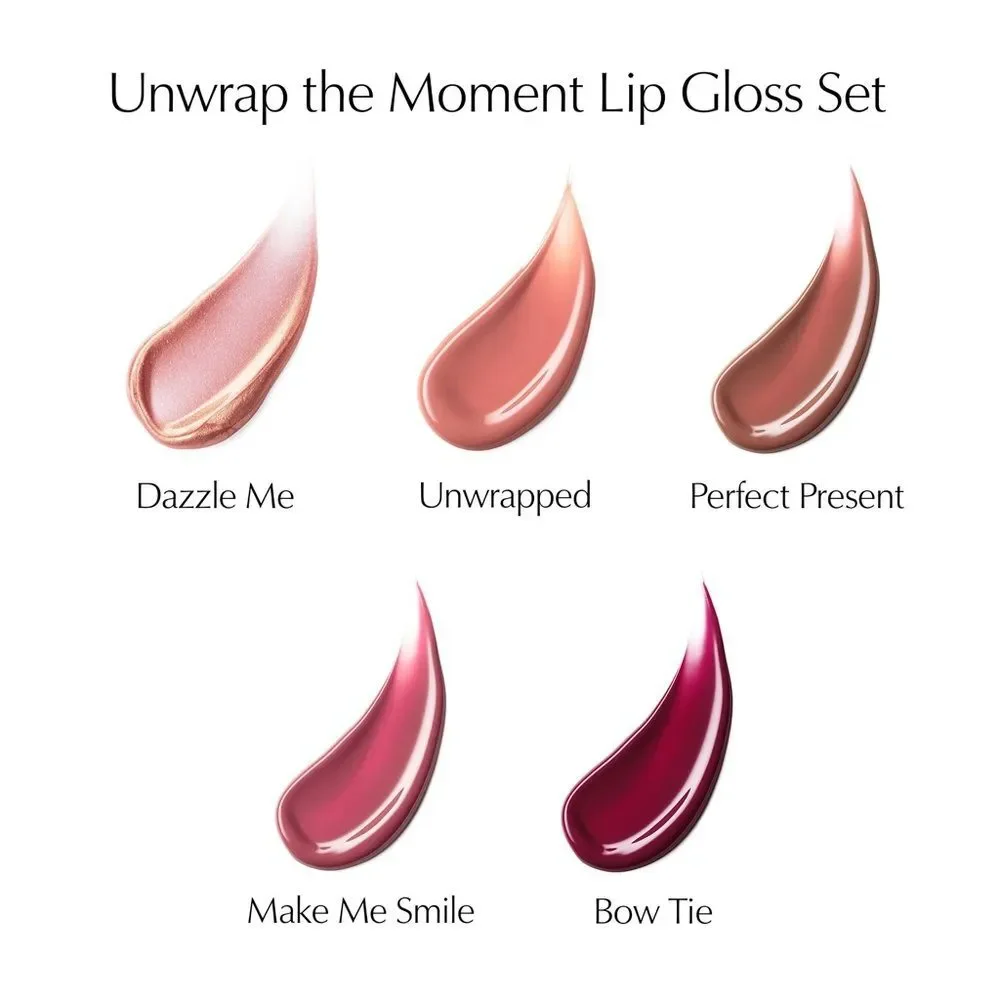 Estee Lauder Unwrap the Moment Lip Gloss Set NWT Limited Edition 5 Pc